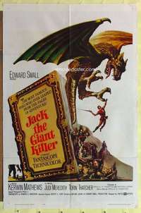 k704 JACK THE GIANT KILLER one-sheet movie poster '62 Kerwin Mathews