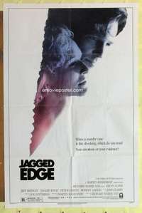 k702 JAGGED EDGE one-sheet movie poster '85 Glenn Close, Jeff Bridges
