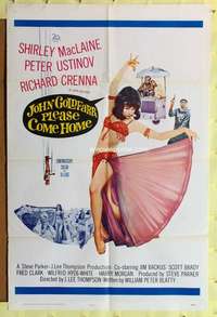 k691 JOHN GOLDFARB PLEASE COME HOME one-sheet movie poster '64 MacLaine