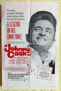 k690 JOHNNY CASH one-sheet movie poster '69 June Carter, country music!