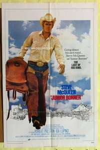 k685 JUNIOR BONNER one-sheet movie poster '72 cowboy Steve McQueen!