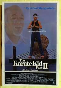 k683 KARATE KID 2 teaser one-sheet movie poster '86 Pat Morita, Ralph Macchio