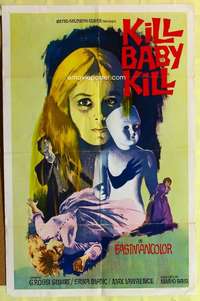 k680 KILL BABY KILL one-sheet movie poster R69 Mario Bava, Italian!