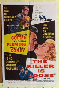 k678 KILLER IS LOOSE one-sheet movie poster '56 Budd Boetticher, Cotten
