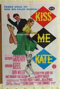 k675 KISS ME KATE one-sheet movie poster '53 Kathryn Grayson, Keel
