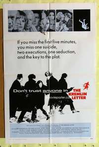k672 KREMLIN LETTER int'l one-sheet movie poster '70 John Huston, Andersson