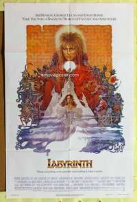 k670 LABYRINTH one-sheet movie poster '86 David Bowie, Connolly, Henson