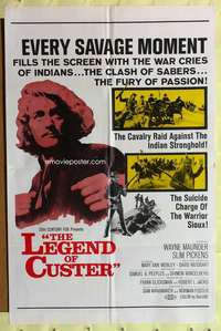 k664 LEGEND OF CUSTER one-sheet movie poster '67 Maunder, Slim Pickens
