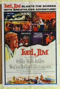 k649 LORD JIM style B one-sheet movie poster '65 Peter O'Toole, James Mason