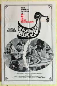 k648 LORD LOVE A DUCK one-sheet movie poster '66 McDowall, Tuesday Weld