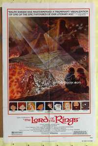 k647 LORD OF THE RINGS style B one-sheet movie poster '78 JRR Tolkien, Bakshi