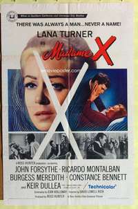 k624 MADAME X one-sheet movie poster '66 Lana Turner, John Forsythe