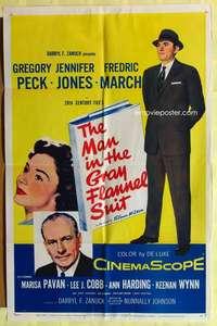 k618 MAN IN THE GRAY FLANNEL SUIT one-sheet movie poster '56 Gregory Peck