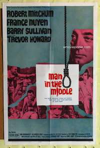 k617 MAN IN THE MIDDLE one-sheet movie poster '64 Robert Mitchum, Nuyen