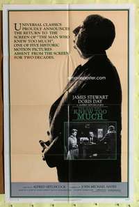 k611 MAN WHO KNEW TOO MUCH one-sheet movie poster R83 Hitchcock, Stewart