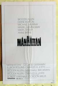 k607 MANHATTAN one-sheet movie poster '79 Woody Allen, Mariel Hemingway