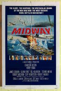 k600 MIDWAY style B one-sheet movie poster '76 Charlton Heston, Henry Fonda