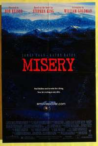 k597 MISERY one-sheet movie poster '90 Rob Reiner, Stephen King, Caan