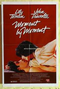 k588 MOMENT BY MOMENT one-sheet movie poster '78 Lily Tomlin, John Travolta