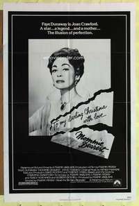 k586 MOMMIE DEAREST one-sheet movie poster '81 Faye Dunaway as Crawford!