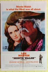 k582 MONTE WALSH one-sheet movie poster '70 Lee Marvin, Jeanne Moreau