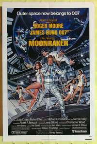 k579 MOONRAKER one-sheet movie poster '79 Roger Moore as James Bond!