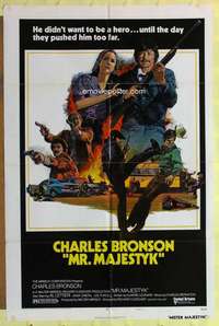 k575 MR MAJESTYK style B one-sheet movie poster '74 tough Charles Bronson!