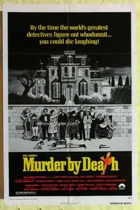 k570 MURDER BY DEATH one-sheet movie poster '76 Charles Addams artwork!
