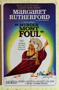 k568 MURDER MOST FOUL one-sheet movie poster '64 Margaret Rutherford