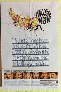 k563 MUSIC MAN one-sheet movie poster '62 Robert Preston, Shirley Jones