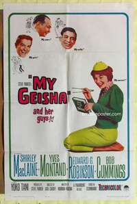 k557 MY GEISHA one-sheet movie poster '62 Shirley MacLaine, Yves Montand