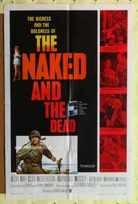 k551 NAKED & THE DEAD one-sheet movie poster '58 Norman Mailer, Aldo Ray
