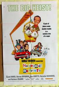 k541 NO DEPOSIT NO RETURN one-sheet movie poster '76 Disney, David Niven