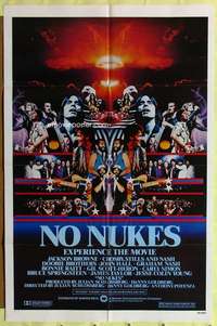 k540 NO NUKES one-sheet movie poster '80 Doobie Brothers, rock & roll!