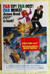 k531 ON HER MAJESTY'S SECRET SERVICE one-sheet movie poster R80 James Bond
