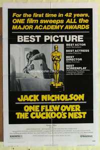 k527 ONE FLEW OVER THE CUCKOO'S NEST one-sheet movie poster '75 Nicholson