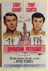 k521 OPERATION PETTICOAT one-sheet movie poster '59 Cary Grant, Curtis