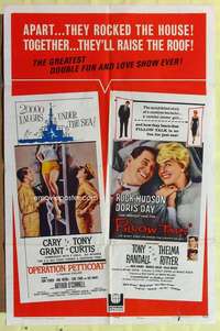 k519 OPERATION PETTICOAT/PILLOW TALK one-sheet movie poster '64 Cary Grant