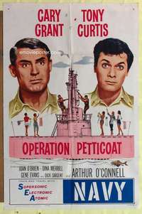 k520 OPERATION PETTICOAT one-sheet movie poster '59 rare U.S. Navy style!