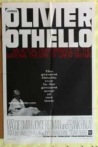 k515 OTHELLO one-sheet movie poster '66 Laurence Olivier, Shakespeare