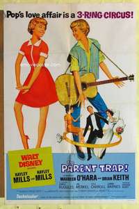 k503 PARENT TRAP style B one-sheet movie poster R68 Hayley Mills, O'Hara