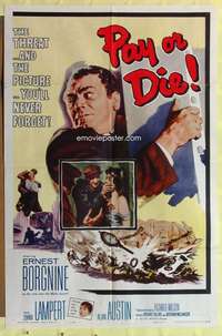 k491 PAY OR DIE one-sheet movie poster '60 Marty vs the Mafia!