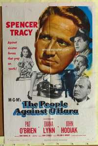 k487 PEOPLE AGAINST O'HARA one-sheet movie poster '51 Spencer Tracy