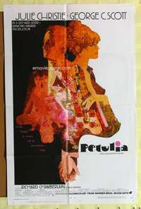 k482 PETULIA one-sheet movie poster '68 Julie Christie, George C Scott