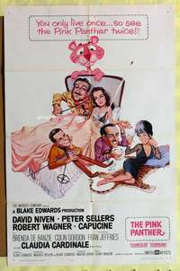 k472 PINK PANTHER one-sheet movie poster '64 Sellers, Niven, Rickard art!