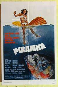 k468 PIRANHA one-sheet movie poster '78 Joe Dante, Roger Corman, Solie art!