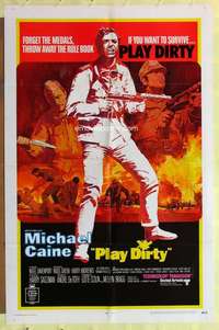 k461 PLAY DIRTY one-sheet movie poster '69 Michael Caine, World War II!
