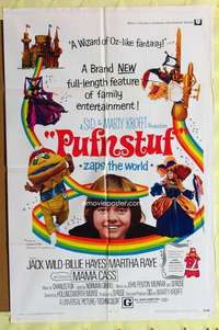 k449 PUFNSTUF one-sheet movie poster '70 Sid & Marty Krofft musical!