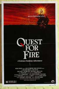 k447 QUEST FOR FIRE one-sheet movie poster '82 Rae Dawn Chong, cave men!