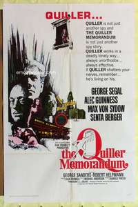 k444 QUILLER MEMORANDUM style A one-sheet movie poster '67 George Segal